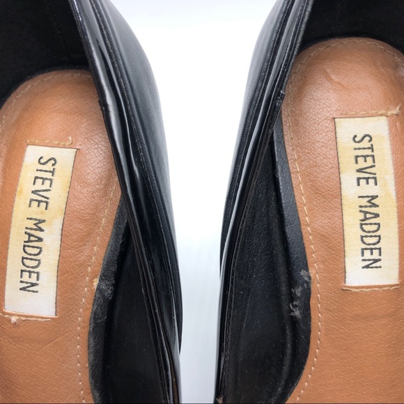 Steve Madden Clydee Leather Pump with Patent - Picture 4 of 8
